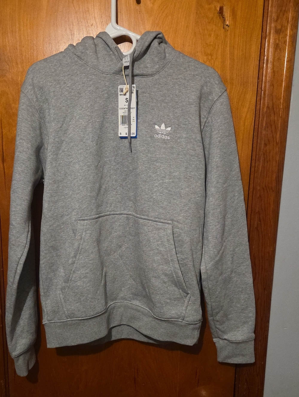adidas Light Gray Trefoil Pullover Hoodie
